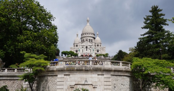 Sacré-Coeur atop the hill of Montmartre.